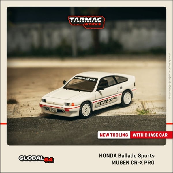  Mô hình xe Honda Ballade Sports MUGEN CR-X PRO, White tỉ lệ 1:64 Tarmac Works T64G-TL058-WH 