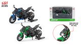  Mô hình xe mô tô Kawasaki Ninja Z1000 có ben nâng tỉ lệ 1:12 Jiaye model MT12015 