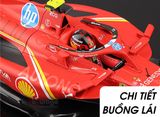  Mô hình xe đua F1 Ferrari Formular SF-24 có đế + figure tỉ lệ 1:18 Bburago 18-16815 OT18003 