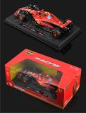  Mô hình xe đua F1 Ferrari Formular SF-24 có đế + figure tỉ lệ 1:18 Bburago 18-16815 OT18003 