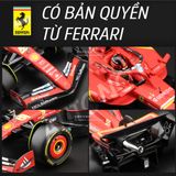  Mô hình xe đua F1 Ferrari Formular SF-24 có đế + figure tỉ lệ 1:18 Bburago 18-16815 OT18003 