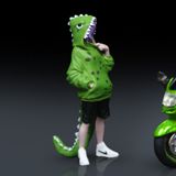  Mô hình nhân vật Nữ Rexy Green Tyrannosaurus tỉ lệ 1:64 MoreArt MO222110-R 