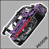  Sticker PET in chuyển nhiệt - hình ủi lên vải - nón - áo - quần series Gumball 3000 Autono1 PE001 