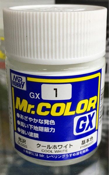  Lacquer gx1 cool white gloss sơn mô hình màu trắng 18ml Mr.Hobby GX1 