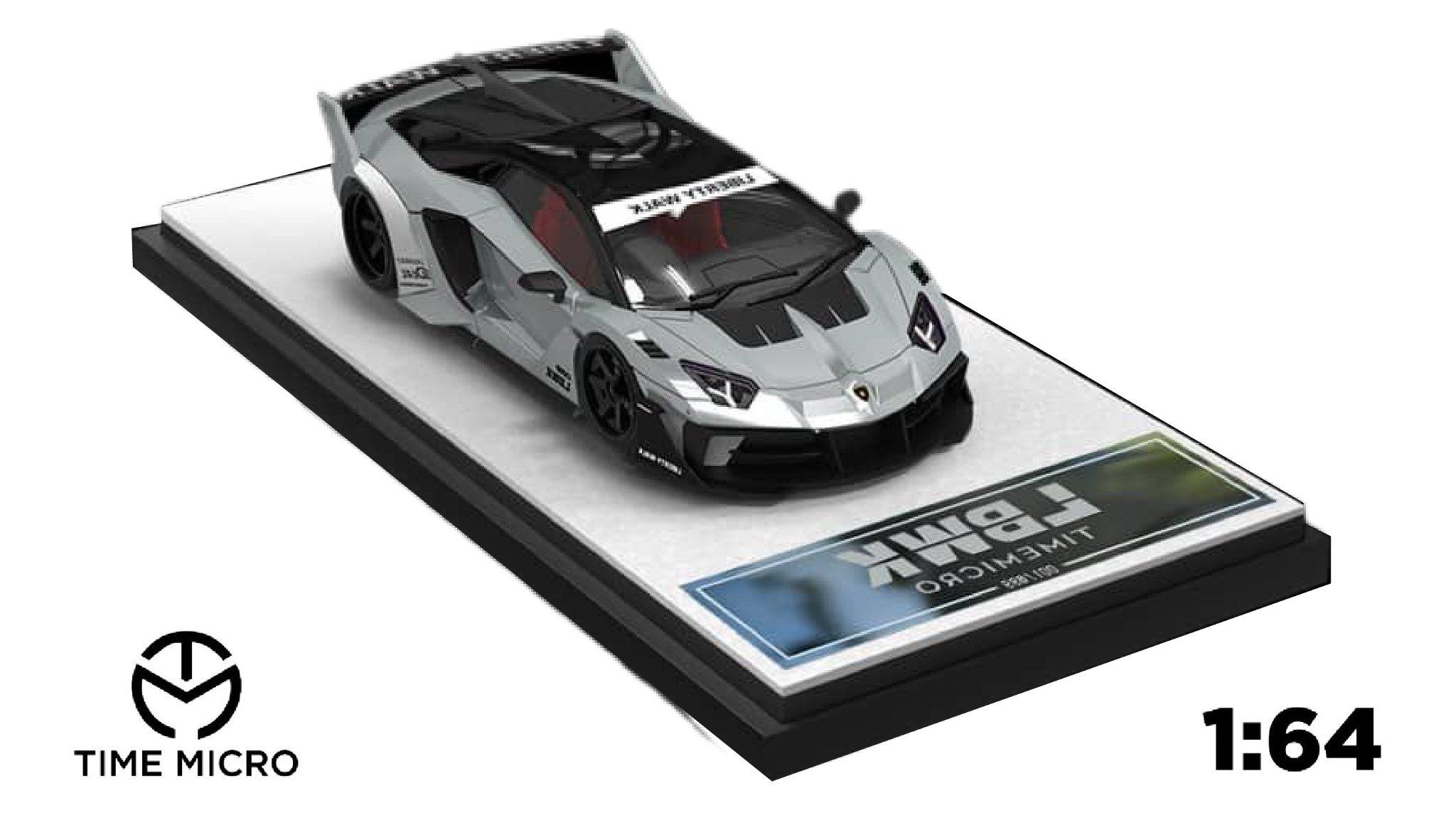  Mô hình xe Lamborghini Aventador LP700 2.0 GT EVO silver tỉ lệ 1:64 Time micro 