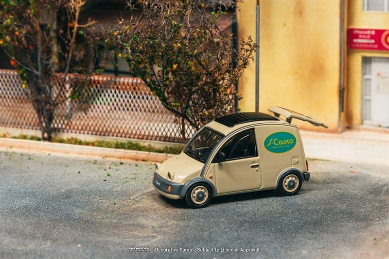  Mô hình xe Nissan S-Cargo Presentation, White Model Car + Trading Cards Combo Set tỉ lệ 1:64 Tarmac Works T64G-073-PRE 