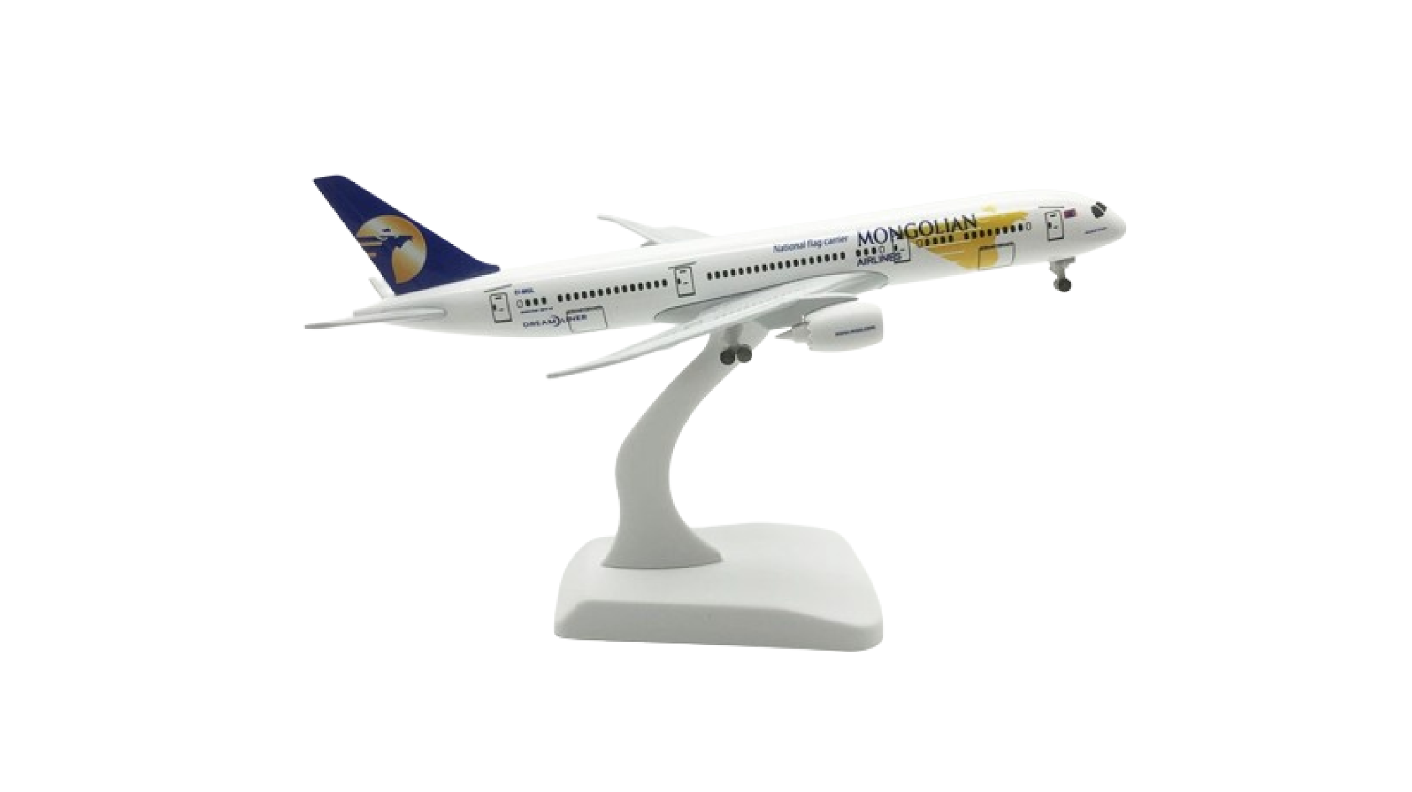  Mô hình máy bay Mông cổ MIAT Mongolian Airlines Boeing B787 có bánh xe 20cm MB20115 