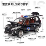  Mô hình xe cảnh sát Lexus LX570 Police có đèn có âm thanh tỉ lệ 1:24 Chezhi OT364 