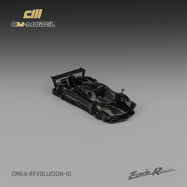  Mô hình xe Pagani Zonda Rev Full carbon hộp mica 1:64 CM Model CM64-REVOLUCION-10 