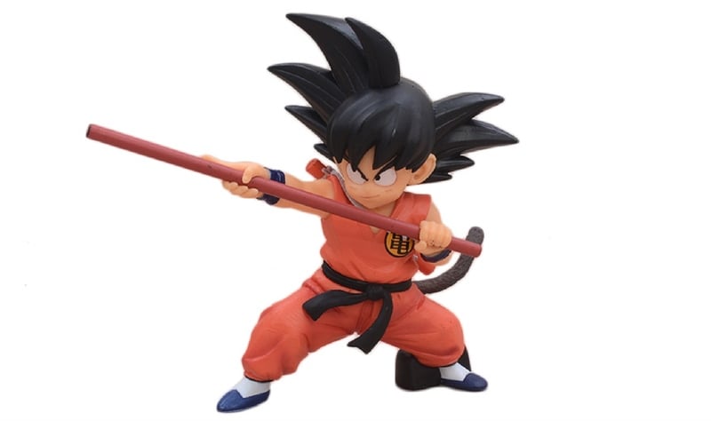  Mô hình nhân vật Dragonball Goku kid mặc đồng phục wudo cầm gậy 13cm FG232 