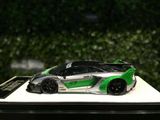  Mô hình xe Lamborghini Aventador LP700 2.0 GT EVO silver green tỉ lệ 1:64 Time micro 