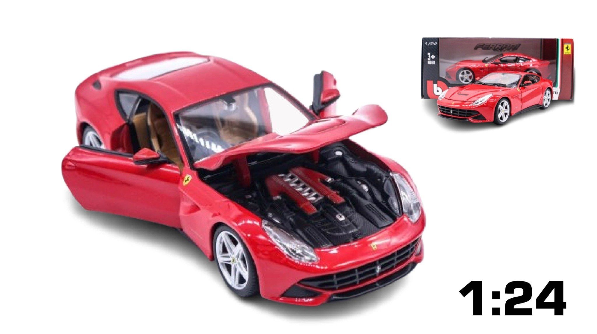  Mô hình xe Ferrari F12 Berlinetta Red 1:24 Bburago 1307 