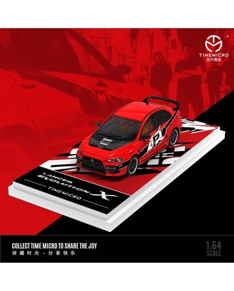  Mô hình xe Mitsubishi EVO 10th Generation Tokyo Drift Yellow tỉ lệ 1:64 Time micro TM643120 