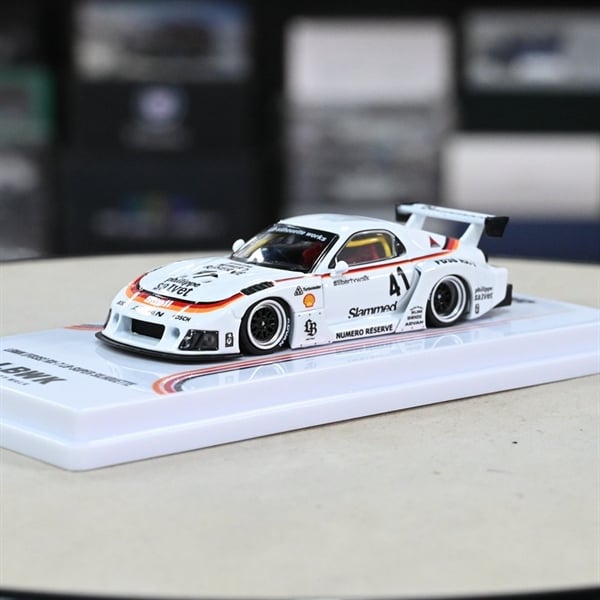  Mô hình xe Mazda RX7 (FD3S) LB-SUPER SILHOUETTE white tỉ lệ 1:64 Inno64 model IN64-LBWK-RX7-02 
