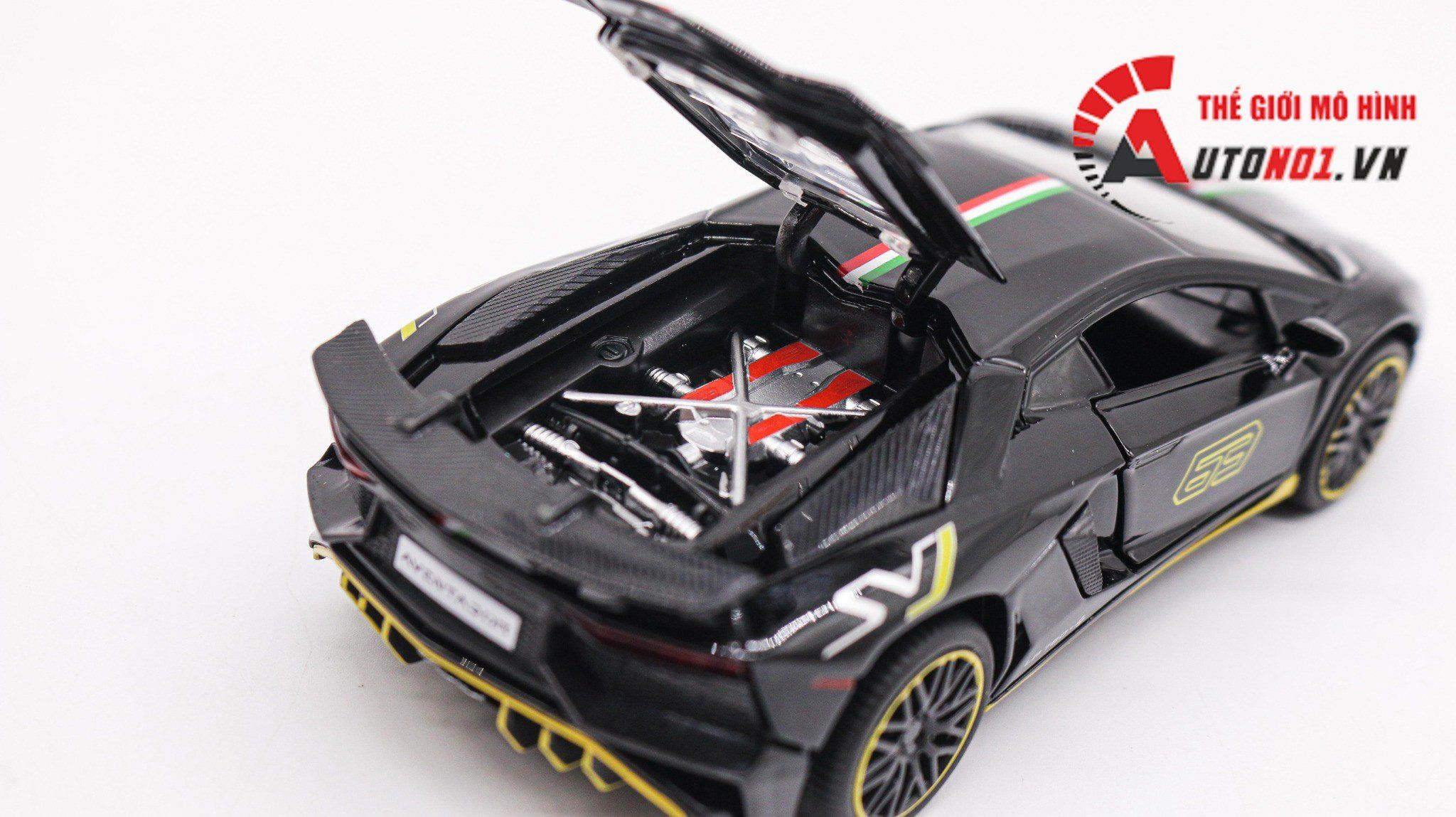  Mô hình xe Lamborghini Aventador LP780-4 SVJ tỉ lệ 1:32 Miniauto OT307 