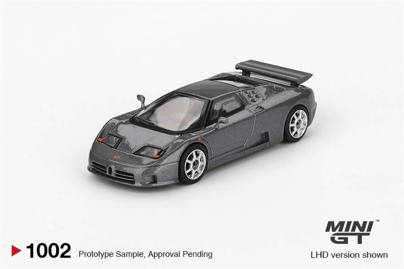  Mô hình xe Bugatti EB110 Super Sport Grigio Scuro card tỉ lệ 1:64 MiniGT MGT01002 