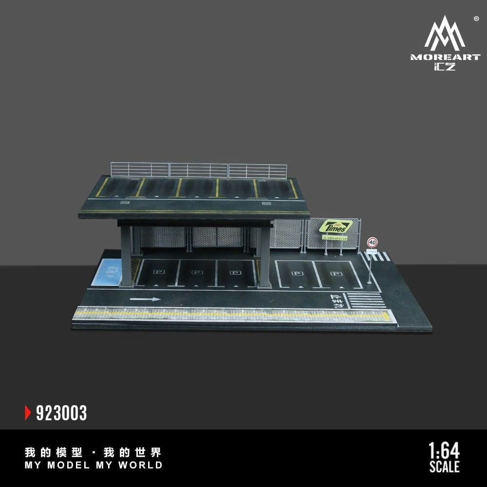  Hộp trưng bày mica mô phỏng bãi đỗ xe có tầng Steel Frame Structure Platform Serie kích thước 30x20x10cm tỉ lệ 1:64 MoreArt MO923003 