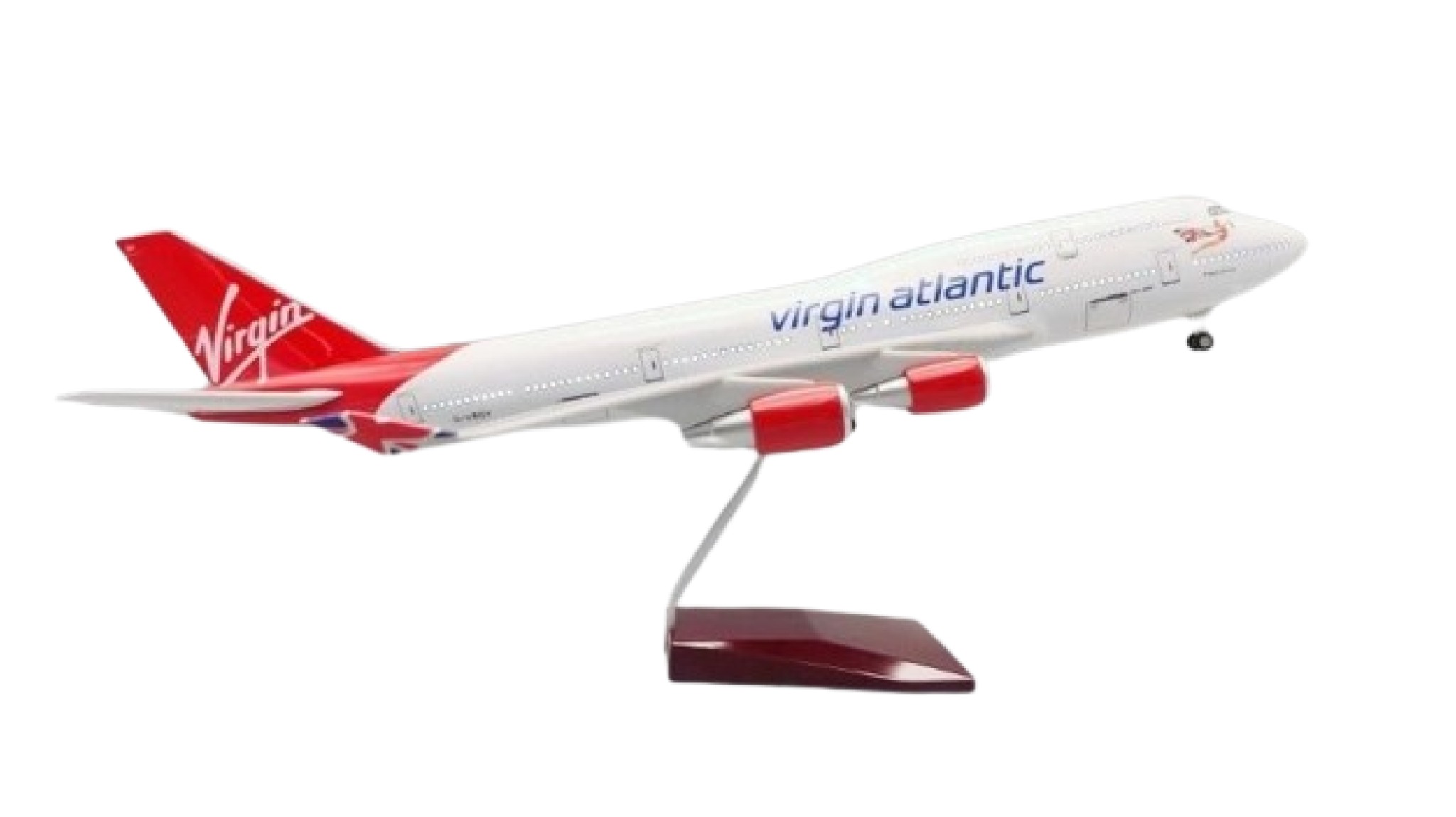  Mô hình máy bay Canada Virgin Atlantic Airways Boeing B747 47cm có đèn led tự động theo tiếng vỗ tay hoặc chạm MB47042 