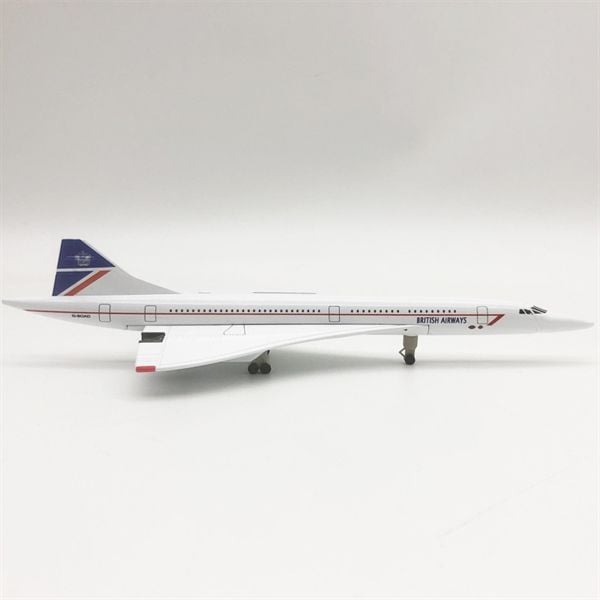  Mô hình máy bay phản lực Concorde British Airway có bánh xe kích thước 20cm MB20132 