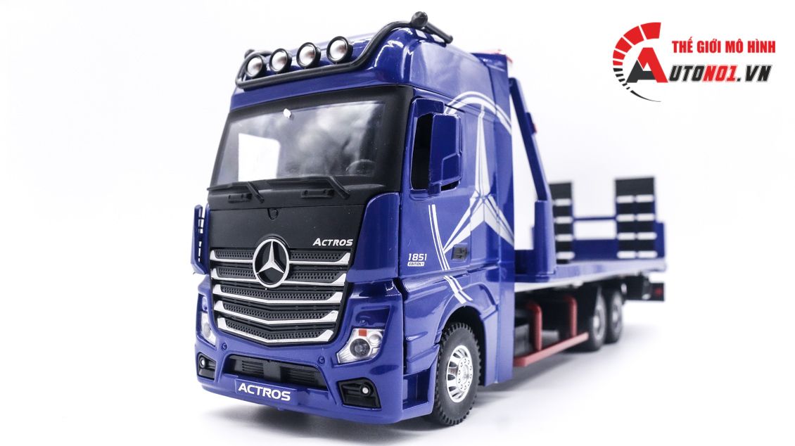  Mô hình xe tải Mercedes vận chuyển xe - xe cứu hộ Hytruck 46cm tỉ lệ 1:24 Hengteng model 8216 