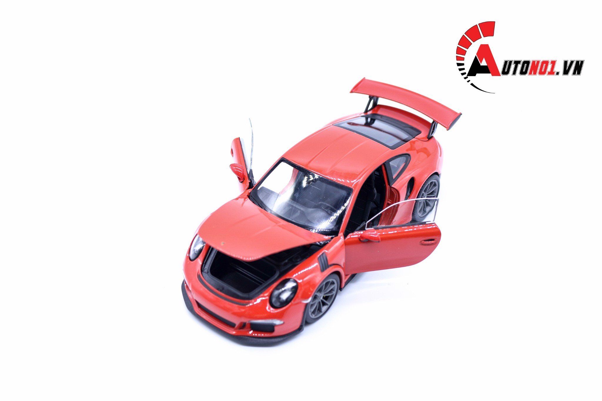  Mô hình xe Porsche 911 GT3 RS 2016 mở được hai cửa,capo trước, đánh lái được 1:24 Welly 5386 