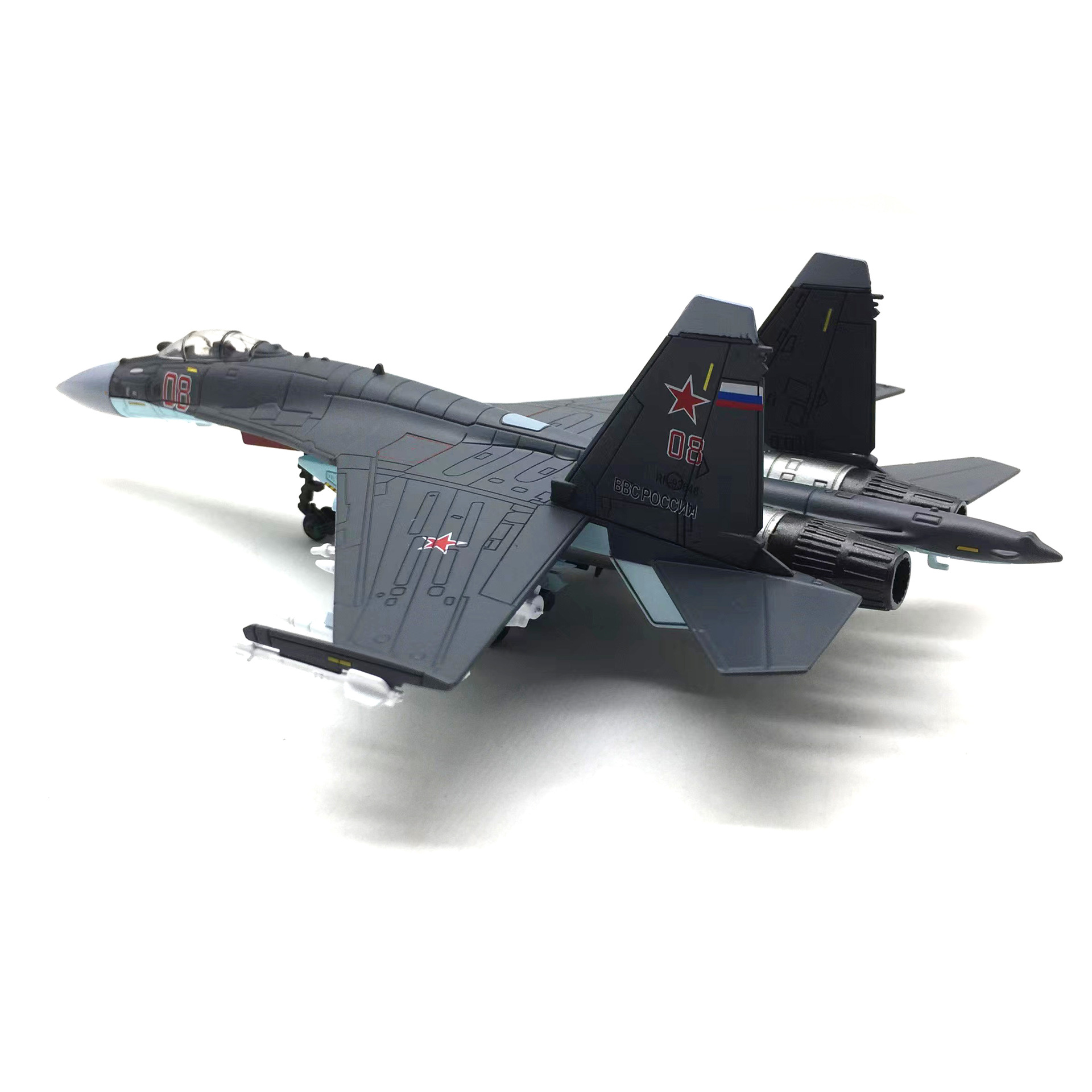  Mô hình máy bay chiến đấu Russia Su-35 BBC POCCNN No.08 Dark gray tỉ lệ 1:100 Ns models MBQS021 