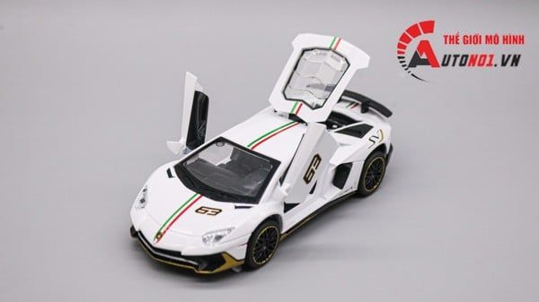  Mô hình xe Lamborghini Aventador LP780-4 SVJ tỉ lệ 1:32 Miniauto OT307 