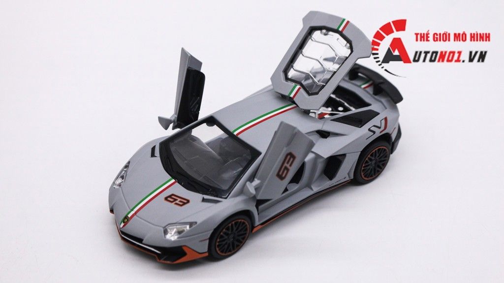  Mô hình xe Lamborghini Aventador LP780-4 SVJ tỉ lệ 1:32 Miniauto OT307 