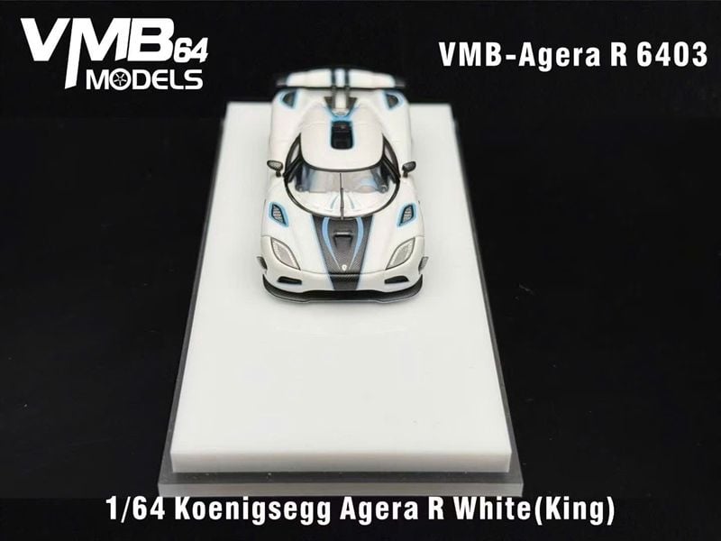  Mô hình xe Koenigsegg Agera R Matte White (King) tỉ lệ 1:64 VMB VMB-Agera-R-6403 