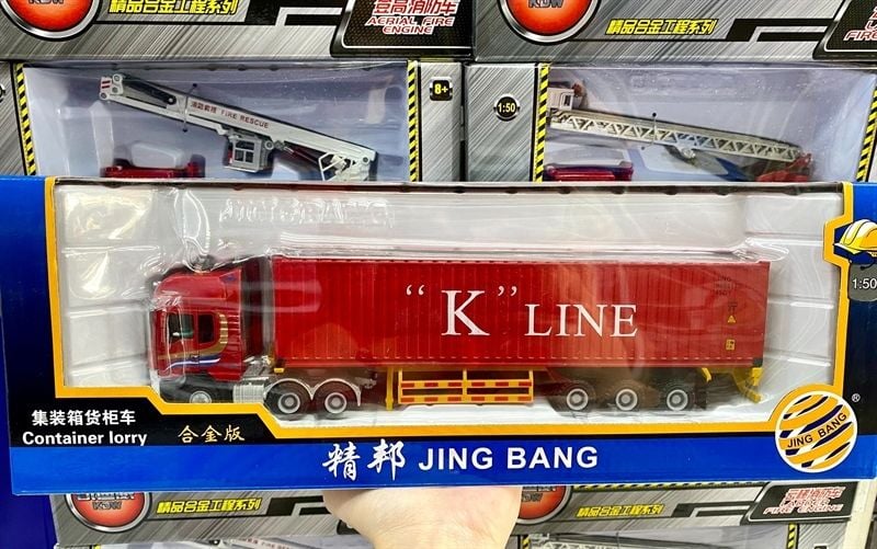  Xe mô hình container chở hàng 1:50 jingbang 7877 