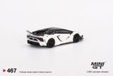  Mô hình xe Lamborghini Aventador GT EVO White LB-Silhouette WORKS tỉ lệ 1:64 MiniGT 