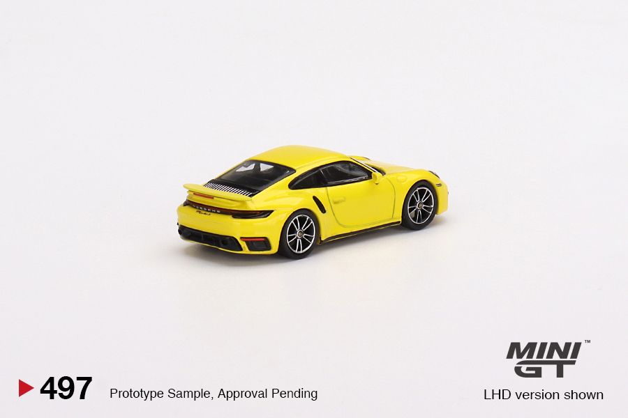  Mô hình xe Porsche 911 Turbo S Racing Yellow tỉ lệ 1:64 MiniGT 