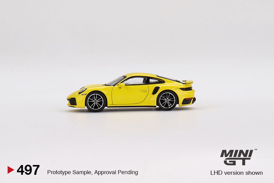  Mô hình xe Porsche 911 Turbo S Racing Yellow tỉ lệ 1:64 MiniGT 