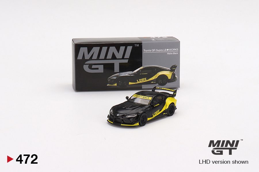  Mô hình xe Toyota GR Supra LB-Works Matte Black tỉ lệ 1:64 MiniGT 