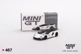  Mô hình xe Lamborghini Aventador GT EVO White LB-Silhouette WORKS tỉ lệ 1:64 MiniGT 