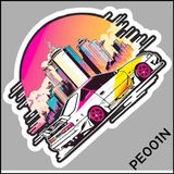  Sticker PET in chuyển nhiệt - hình ủi lên vải - nón - áo - quần series Gumball 3000 Autono1 PE001 