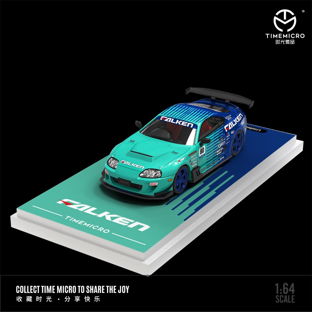  Mô hình xe Toyota Supra A80Z Falken racing limited 999pcs tỉ lệ 1:64 Time micro TM644436 