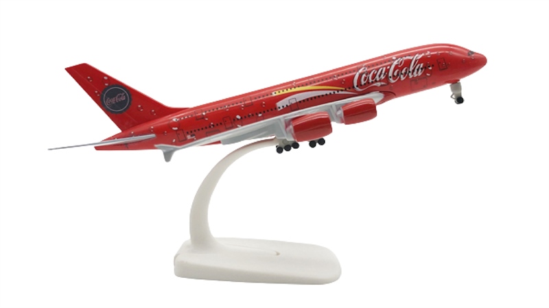  Mô hình máy bay Coca cola Airlines Airbus A380 20cm có bánh xe MB20056 