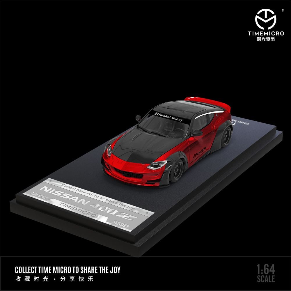  Mô hình xe Nissan 400Z metallic red limited edition 999pcs tỉ lệ 1:64 Time micro TM649110 