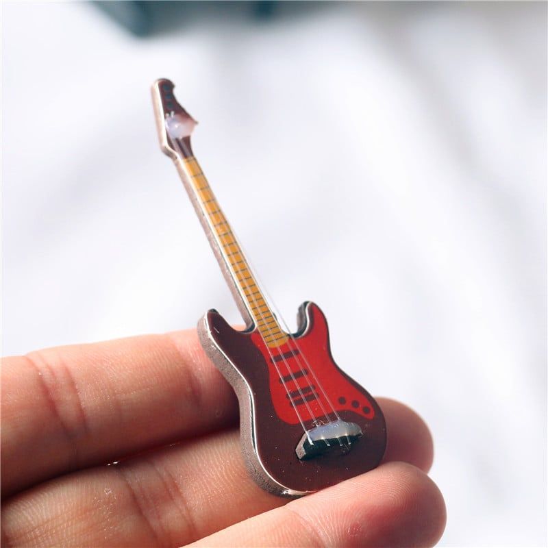 Phụ kiện Decor Mô Hình Đàn Guitar Cổ Điển trí mô hình showroom, diorama DE047