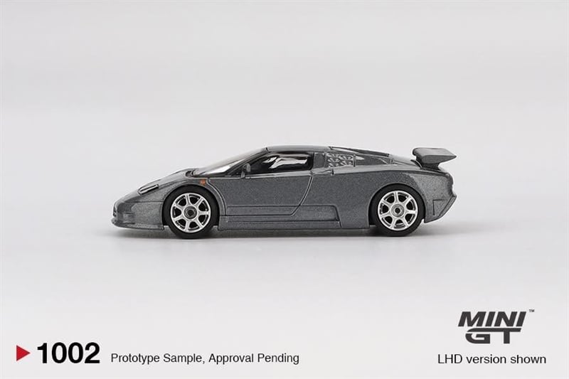  Mô hình xe Bugatti EB110 Super Sport Grigio Scuro card tỉ lệ 1:64 MiniGT MGT01002 