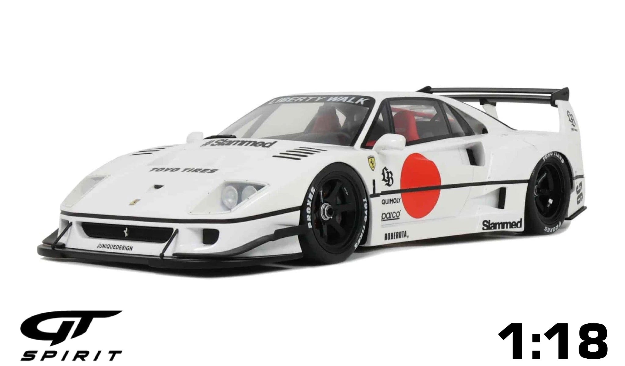  Mô hình xe Ferrari F40 LB WORKS LBWK Liberty Walk White 2023 tỉ lệ 1:18 GT Spirit GT470 