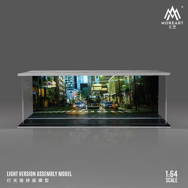  Hộp trưng bày mica mô phỏng đường phố 3 mặt mica kích thước 30x13.3x10cm tỉ lệ 1:64 MoreArt MO914247 