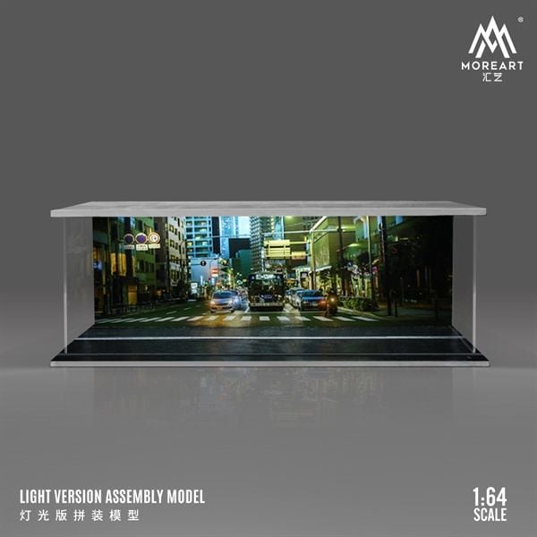  Hộp trưng bày mica mô phỏng đường phố 3 mặt mica kích thước 30x13.3x10cm tỉ lệ 1:64 MoreArt MO914247 