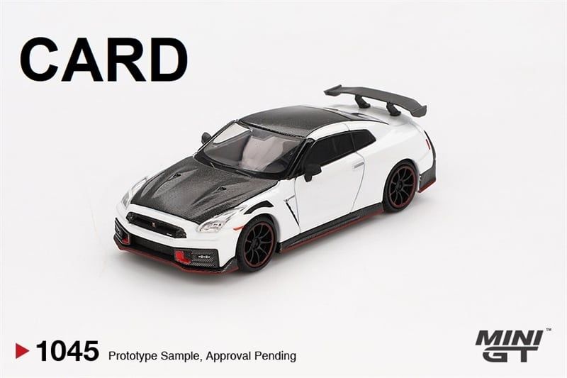  Mô hình xe Nissan GT-R Nismo 2024 Brilliant White Pearl card tỉ lệ 1:64 MiniGT MGT01045-BL 