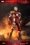  Mô hình nhân vật Marvel Iron man người sắt có đèn MK43 Mark XLIII Avengers SHF tỉ lệ 1:10 18CM ZD Toys FG263 