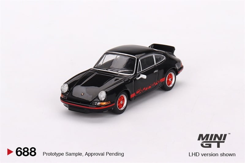  Mô hình xe Porsche 911 Carrera RS 2.7 Black with Red Livery tỉ lệ 1:64 MiniGT MGT00688 