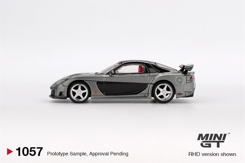  Mô hình xe Mazda RX-7 VeilSide Fortune Grey bản card tỉ lệ 1:64 MiniGT MGT01057 