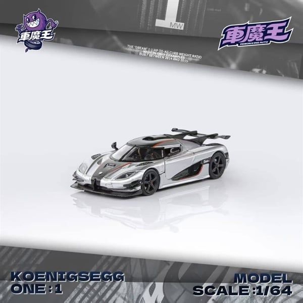  Mô hình xe Koenigsegg One:1 Openable Doors and Magnetic Engine Hood tỉ lệ 1:64 Demon King OT64464 