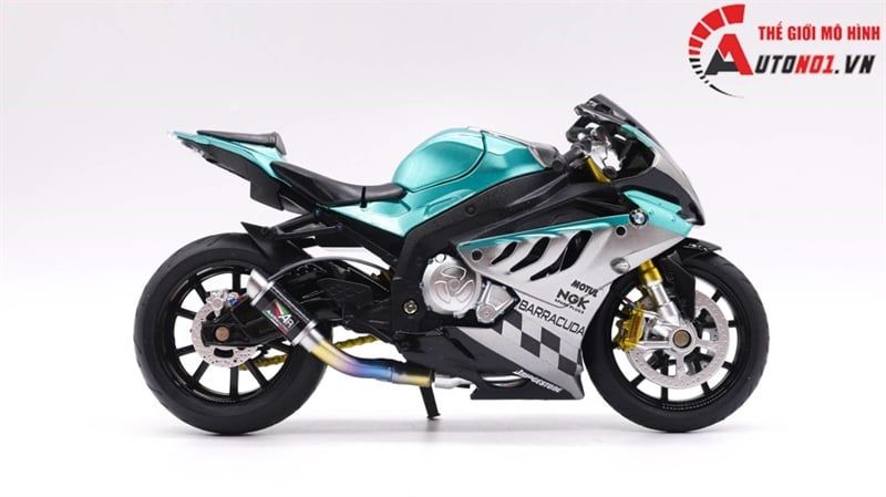 DECAL NƯỚC CUSTOM BMW S1000RR METAL GREEN SILVER MÔ TÔ TỈ LỆ 1:12 AUTONO1 DC602K